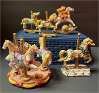 Lot of 5 Carousel Horse Figurines