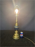 Brass & Navy Lamp