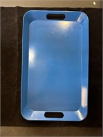 Blue plastic tray