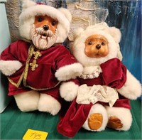 N - SANTA & MRS CLAUS BEARS (T45)