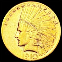 1910-S $10 Gold Eagle CLOSELY UNCIRCULATED