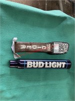 (2) TAP HANDLES - BOLD ROCK & BUD LIGHT