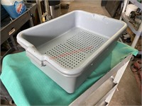 (2) BUS TUBS - 1 W/ PERFORATIONS/DRAINS