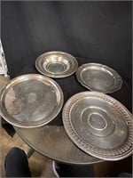 4 serving platters