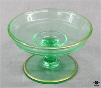 Vaseline Glass Bon Bon Dish