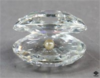 Swarovski Crystal Clam Shell w/Pearl