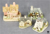 David Winter Resin Cottage Figurines / 4pc