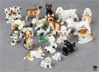 Porcelain Dog Figurines / 20 pc