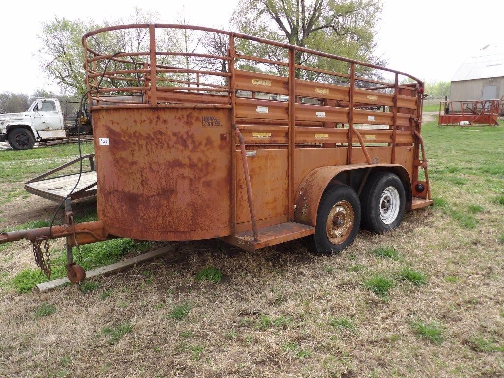 Hale 14' open stock trailer