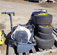 John Deere Bagger & Tires w/Wheels