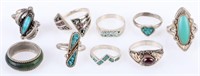 STERLING SILVER SOUTHWEST STYLE LADIES RINGS