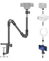 WEBCAM STAND CAMERA MOUNT WITH PHONE HOLDER