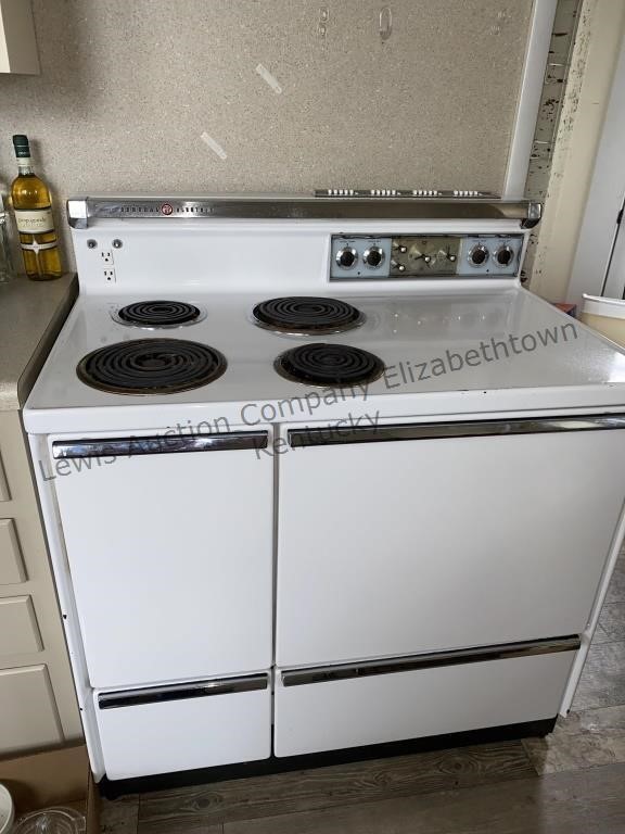 Vintage general electric double oven stove rough