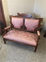 Antique Victorian Settee Love Seat