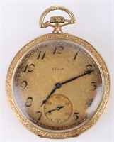 VINTAGE ELGIN 10K GOLD FILLED POCKET WATCH