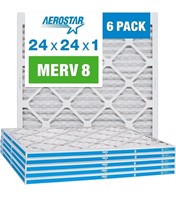 Aerostar 24x24x1 MERV 8 Pleated Air Filter AC