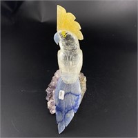 Natural Stone Handcarved Quartz Bird