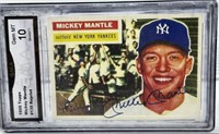 1956 Topps REPRINT Signed Mickey Mantle Card
