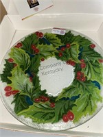 Peggy Karr Holly wreath bowl