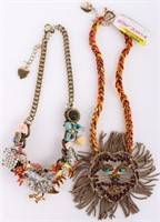 BETSY JOHNSON ADORNED DESIGNER NECKLACES