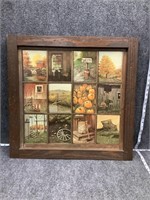 Fall Wall Art with Wooden Frame