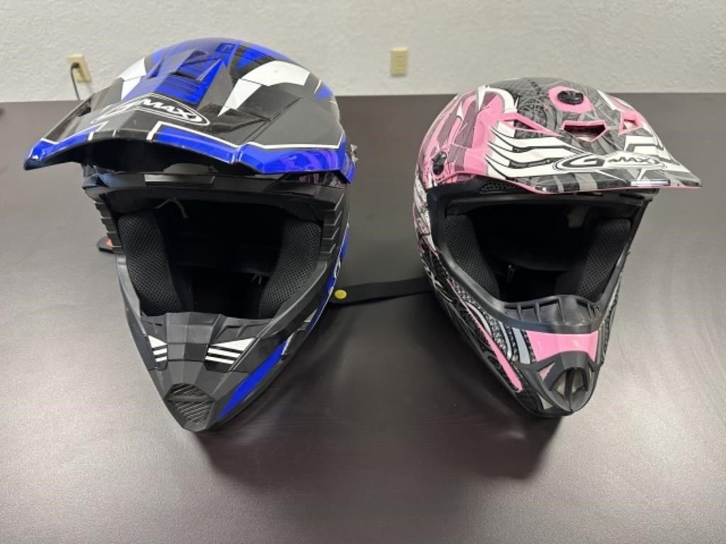 2 helmets- pink Youth Sm & blue M (57-58cm)