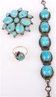 STERLING SILVER TURQUOISE SOUTHWEST JEWELRY