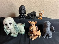 Dog Figurines Resin, Ceramic, Trinket, Planter