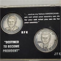 RFK & JFK KENNEDY COMMEMORATIVE COIN SET
