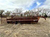 Neckover stock trailer, 6'x20'