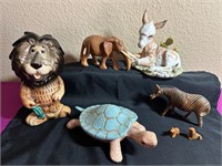 Lefton Lion Bank, Wood Animals, Porcelain ++