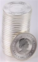 AUSTRALIAN SILVER KANGEROO (.9999) 25 COIN TUBE