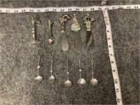 Silver Plate Christmas Spreaders and Scoop Bundle