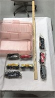 Model metal trains and train cars
