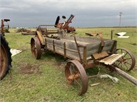 Antique Manure Spreader w/Steel Wheels