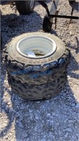 PAIR OF ATV OR GO CART WHEELS AND TIRES