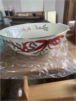 Lenox Holiday Ribbon sentiment bowl