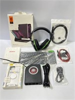 Lot of assorted electronics parts and cords