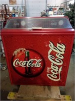 Coca Cola Chest Cooler Powers On Measures 34.5" x