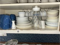 Set of Corelle dishes & mugs