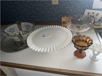 Cake plate, candy dishes, etc.