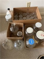 Jugs, canning jars, & gallon jars