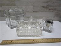 CRYSTAL BOXES & TABLE LIGHTER