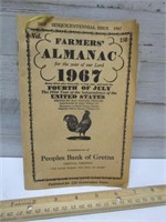 1967 FARMERS ALMANAC GRETNA