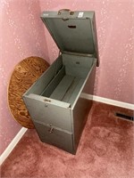 Antique file cabinet w/ unusual hidden entry