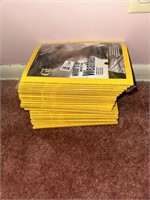 Stack of National Geographic magazines