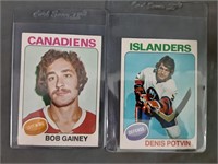 Bob Gainey Montreal Canadiens & Denis Potvin NY