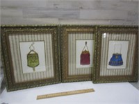 VICTORIAN PRINTS OF PURSES - NICELY FRAMED