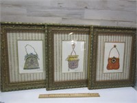 VICTORIAN PRINT OF PURSE - NICELY FRAMED