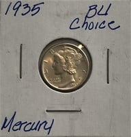 1935-P Mercury Dime